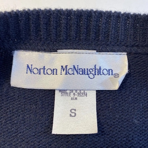 Norton McNaughton Dark Academia Cardigan Sweater SMALL Loose V Neck Long - Picture 8 of 9